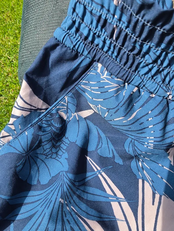 Carve Designs Palm Printl Shorts Blue Medium - Image 3