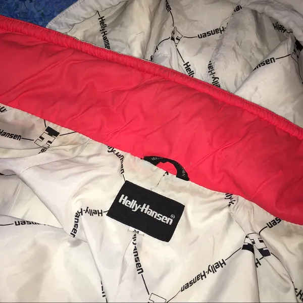 HELLY HANSEN RED BLACK + BEIGE WINDBREAKER JACKET - Image 3