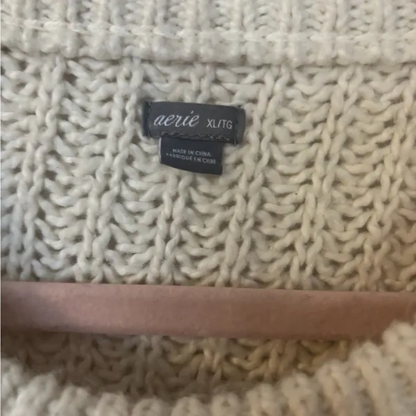 Aerie off-white knitted sweater size XL - Image 2