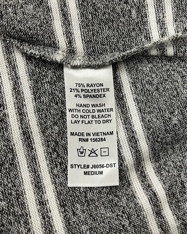 🌬️ Caution To The Wind Gray w/ White Stripes Turtleneck Top - Image 8