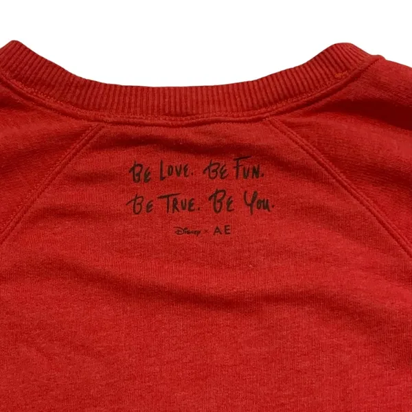 Disney AE‎ Donald Duck Feisty Christmas Holiday Red Sweatshirt Crewneck M - Image 3