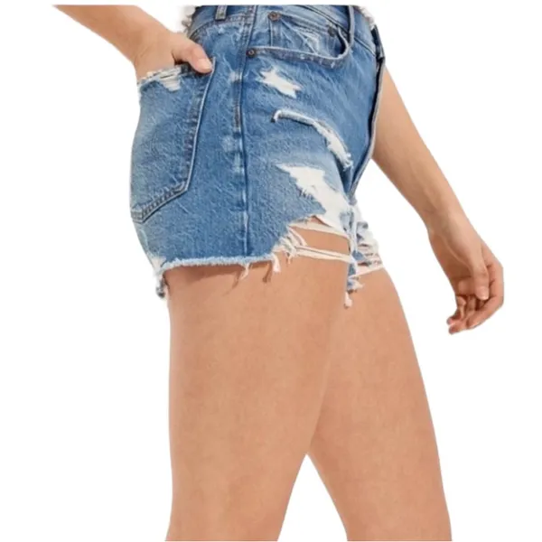 American Eagle Strigid Denim Highest Rise 90s Boyfriend Short - Image 7