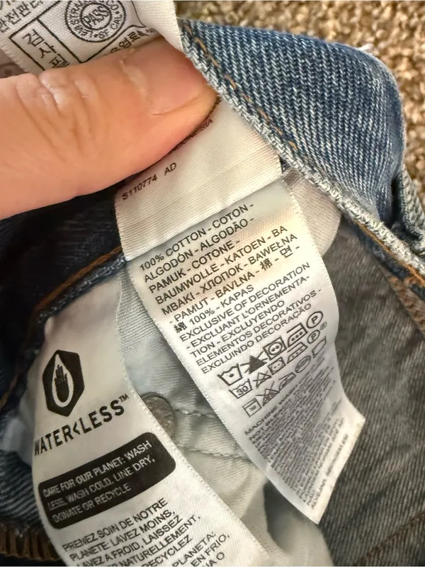 Levi's Premium 501 '81 High Rise Straight Leg Blue Jeans w26 L31 - Image 5