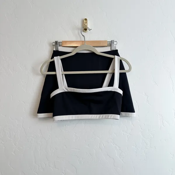 Reformation | Adelina Ecomove Athletic Two-Piece Set in Black & White size Small - Image 5