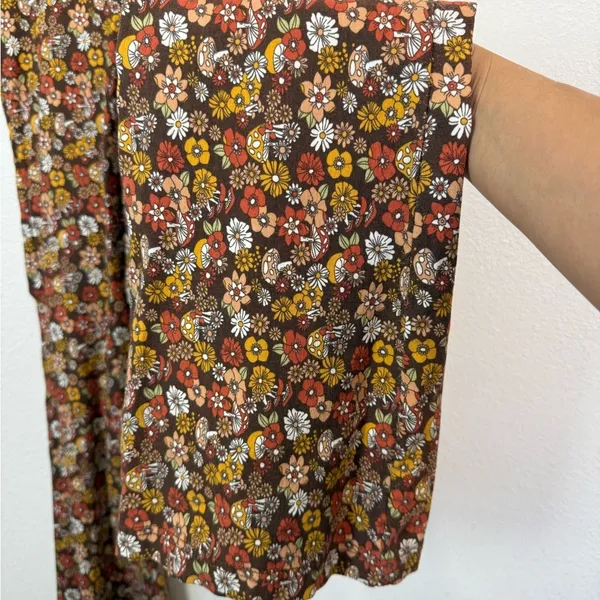 Hollister XS Floral High Rise Flare Bell Bottom Pants | Retro 70s Boho - Image 3
