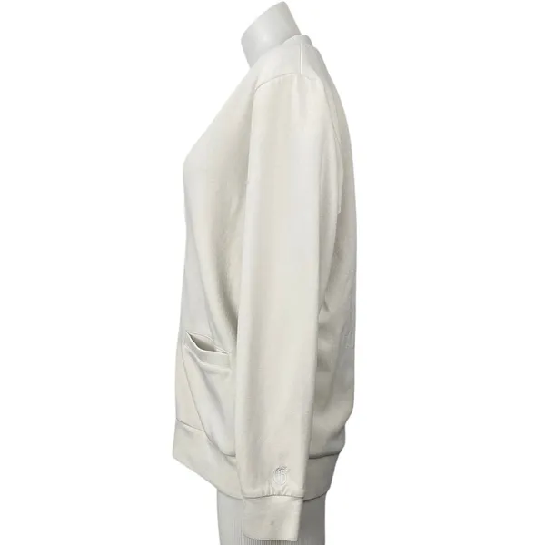 Greyson Women's White Long Sleeve V Neck Button Down Cardigan Sweater Size S - Image 2