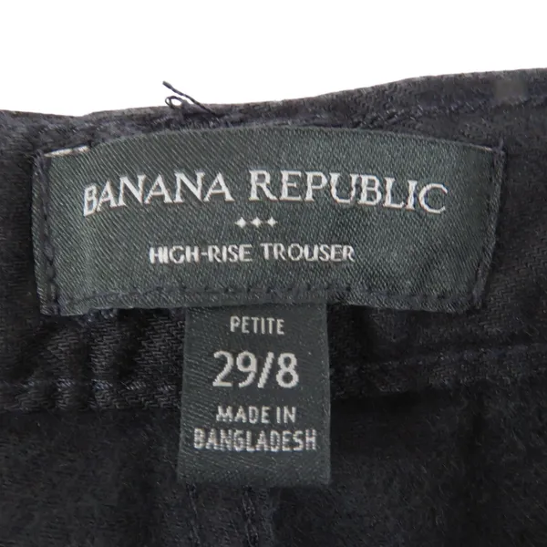 Banana Republic Luxe Jean High Rise Trouser Black Denim Pants Size 29 8 Petite - Image 4