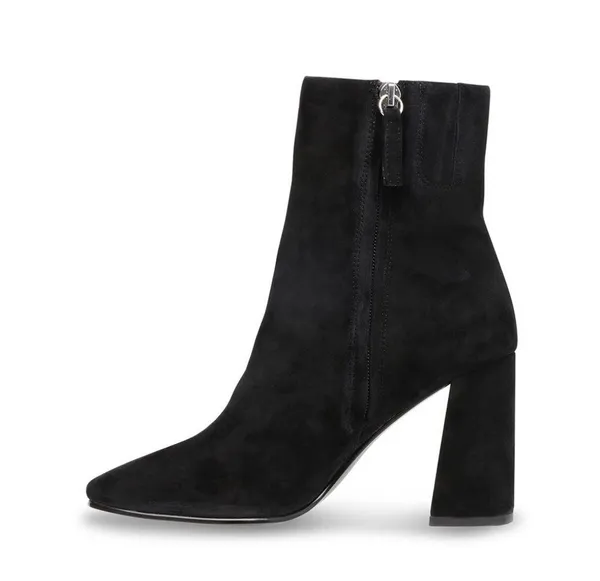 Steve Madden NEW  Embry Black Suede Heeled Booties - Image 2