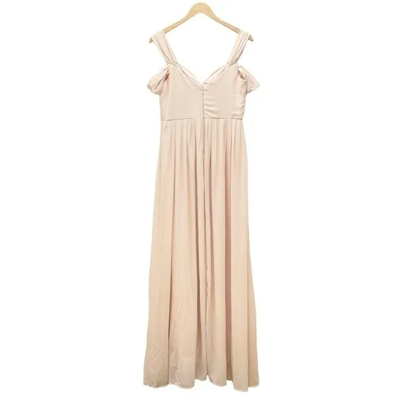 NEW Lulus Make Me Move Blush Pink Formal Floor Length Maxi Dress Size Large NWOT - Image 3