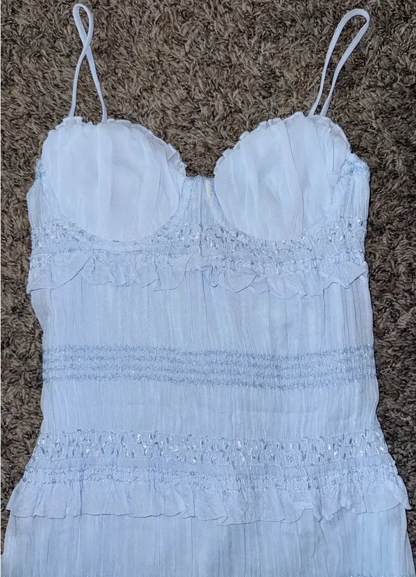 Hello Molly Mini Dress Blue - Image 4