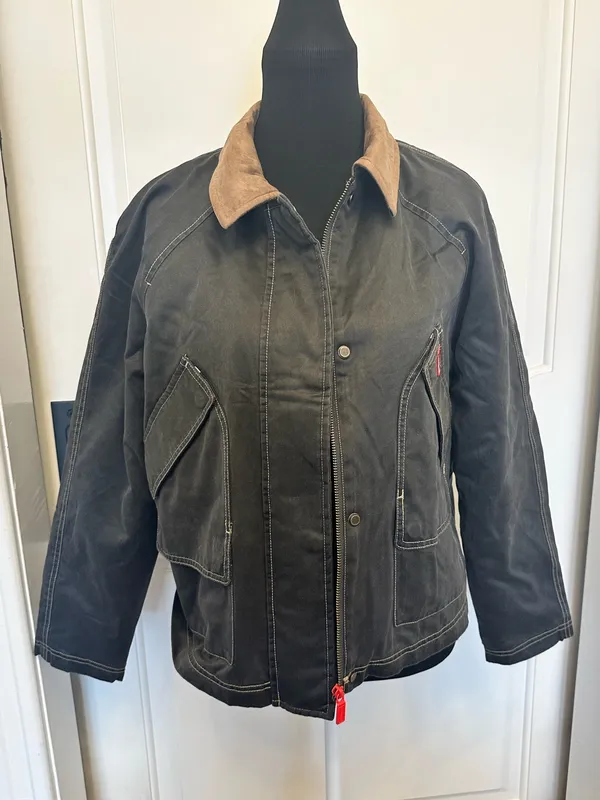 Hunter Bex Washed Wax Hunting Jacket Black Small NWT - Image 7