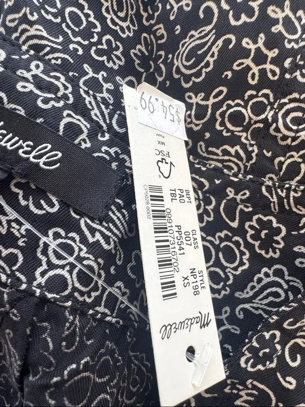 Madewell Black and White Floral Button-Front Blouse - Image 5