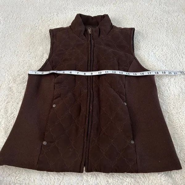 Womens Small Brown Vest Suede Soft Preppy Granola Girl Tomato Gorpcore - Image 3