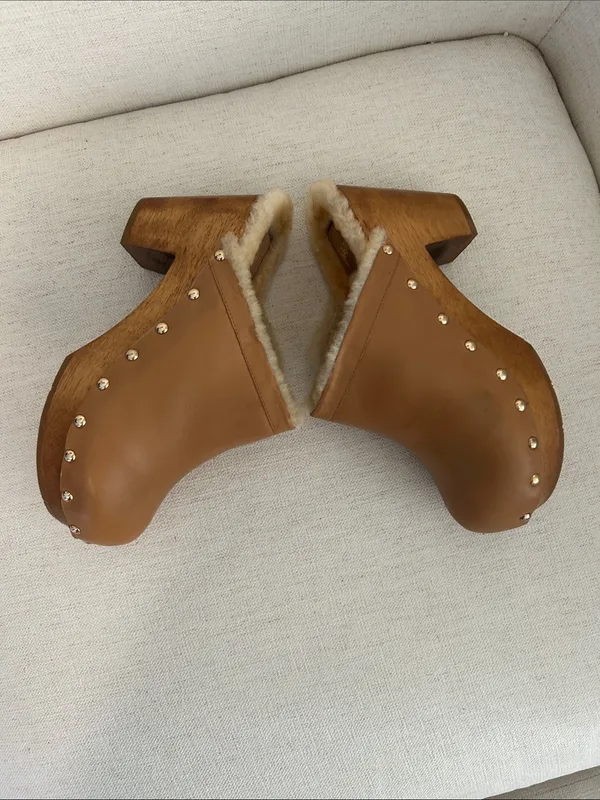 BEEK Woodpecker Shearling Clog, Saddle, Size 11, NEW NWT no box - Image 8