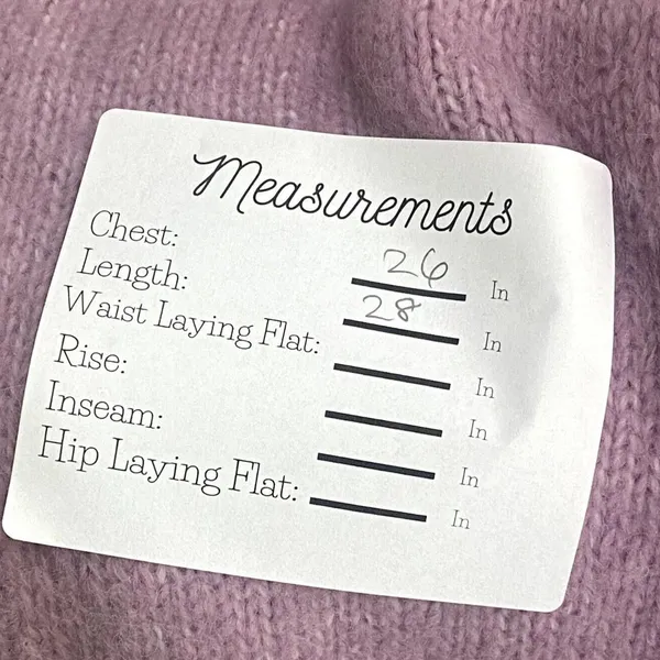 ZARA Oversized Ribbed Hem Long Sleeve Round Neck Pullover Sweater M Purple - Image 9