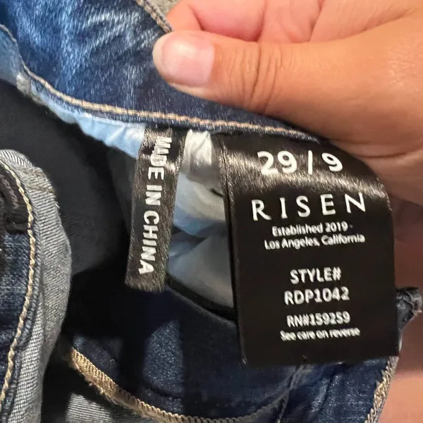 NWT Risen wide‎ leg jeans size 29 Blue - Image 10