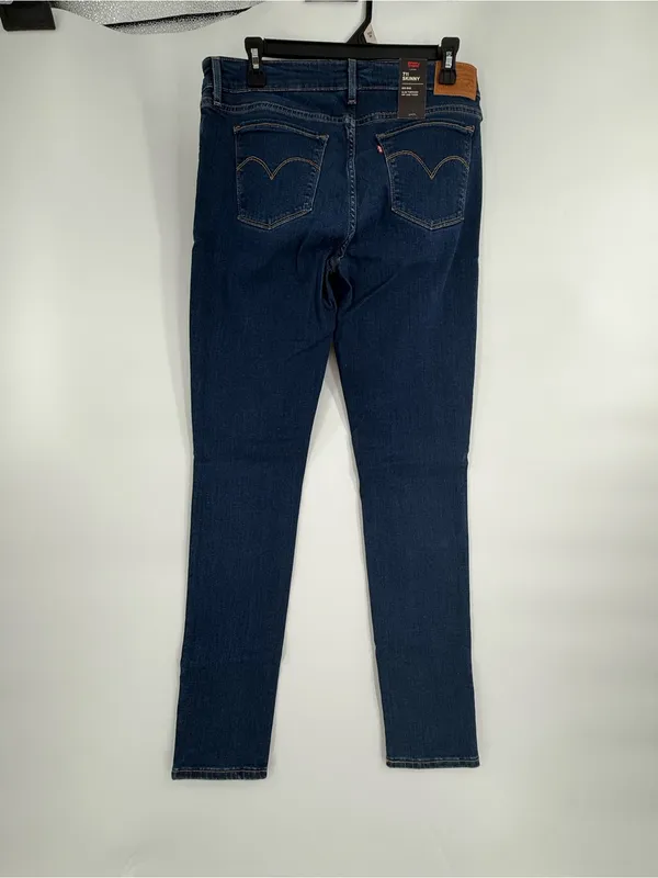 Levi's 711 Skinny Dark Blue Skinny Jeans - Women's 30x30 - Image 5