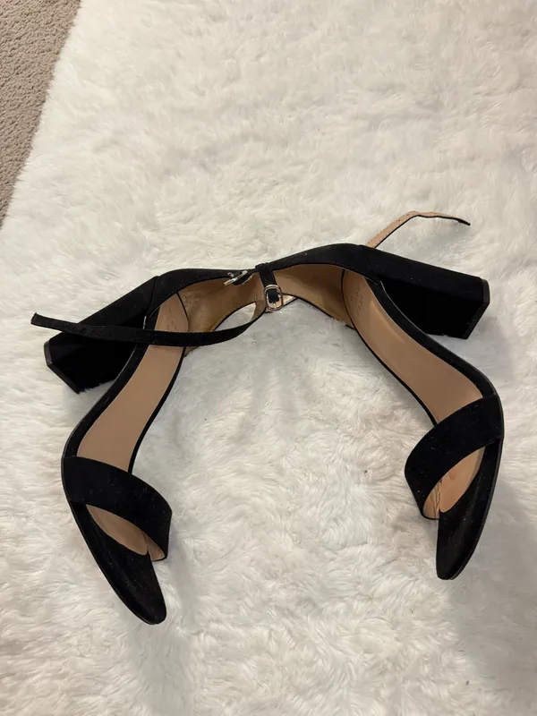 A New Day Black Faux Suede Heels Size 7.5 - Image 2