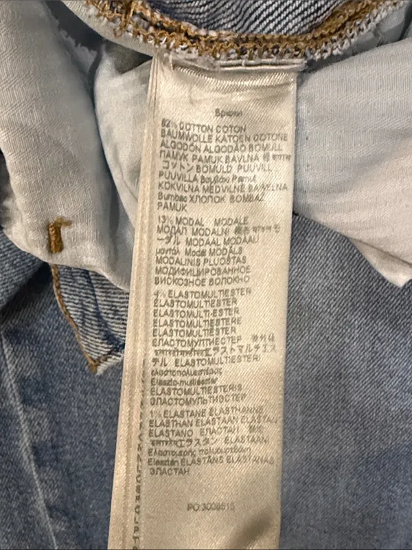 7 For All Mankind Luxe Vintage Cropped Jo Jeans 27 Distressed Wide Leg $228 - Image 11