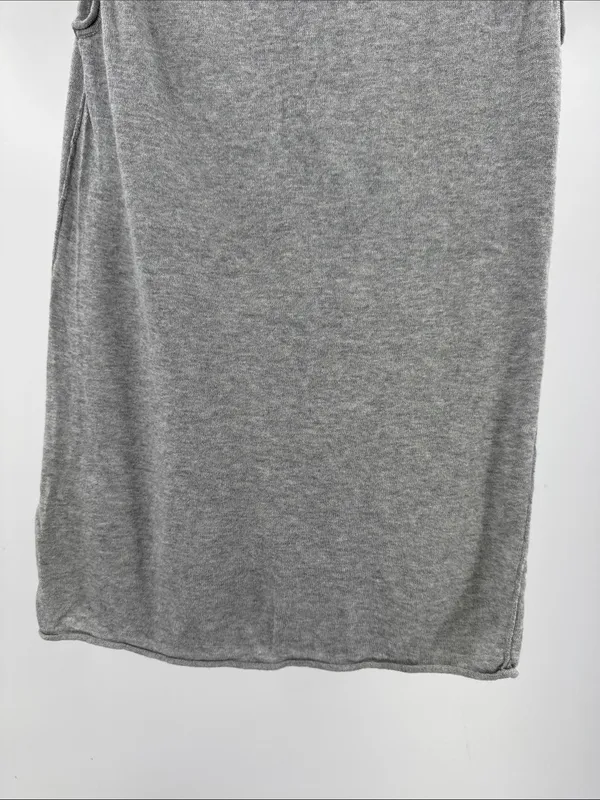 Tex by Max Azria Sleeveless Gray Henley Tank Top S cotton modal neutral layering - Image 8