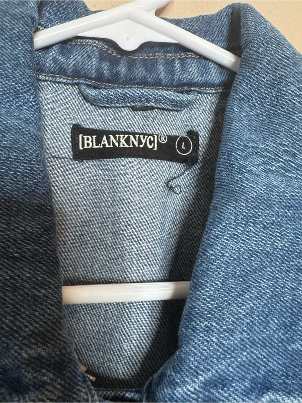 Blank NYC Walk In The Park Puff Sleeve Mini Denim Dress - Image 4
