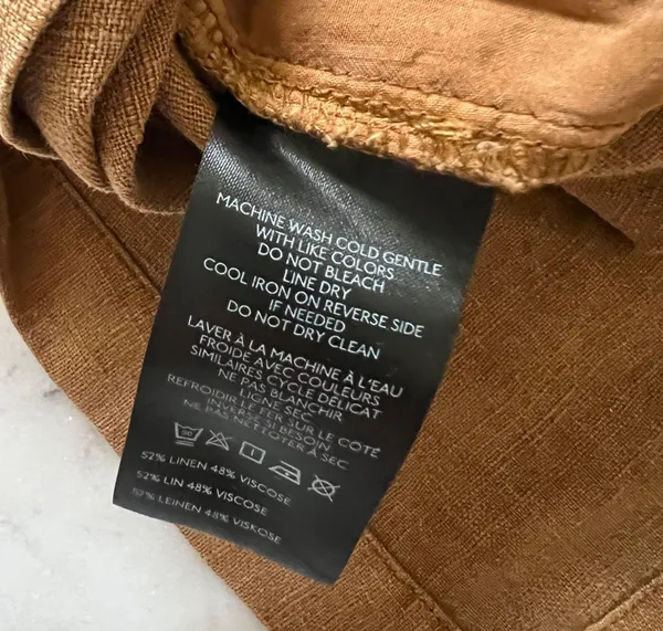 Free People Johana Linen Skort Brown Tan - Image 11
