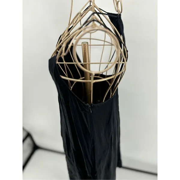 Abercrombie & Fitch Silk Slip Dress Black Strappy Dress Women M A&F Collect - Image 11