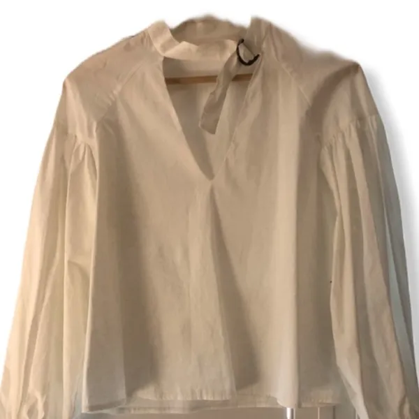 Zara Trafaluc‎ Collection White Cotton Blouse - Image 6