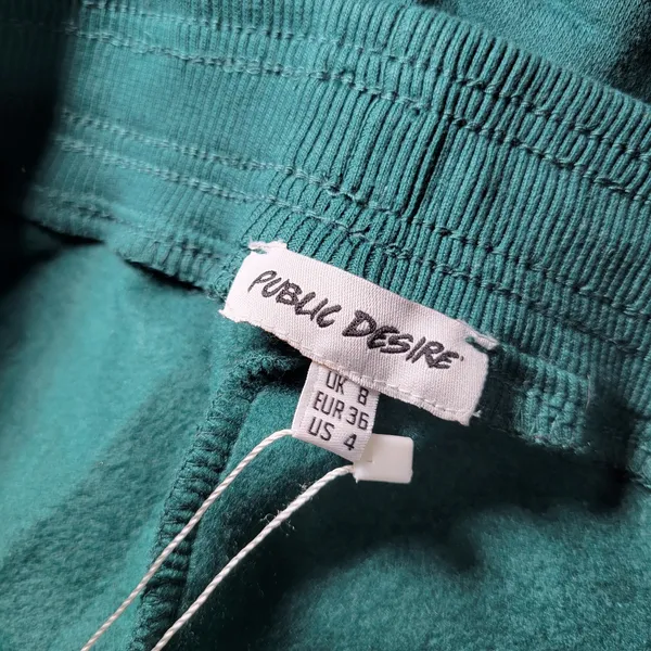 PUBLIC DESIRE Teal Jogger Sweatpants Womens US Size 4 Drawstring Waist‎ - Image 8