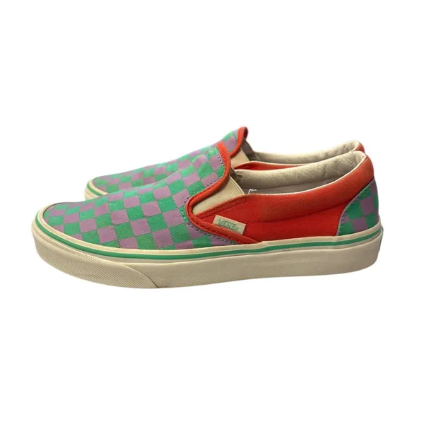 Vans Checkerboard Slip On Canvas Skate Shoes Multi Color Streetwear Sneakers 8 - Image 3