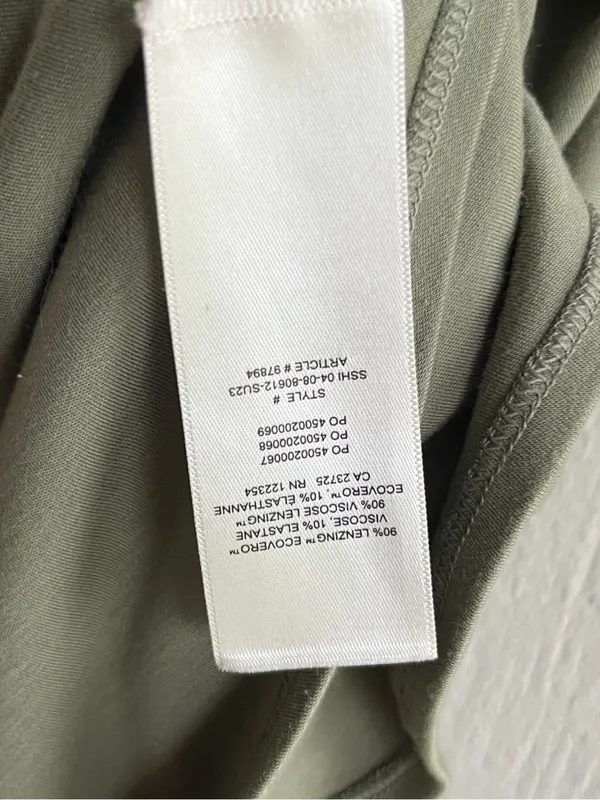 Aritzia Wilfred Jersey Mini Wrap Dress Sleeveless Green in Size S - Image 4