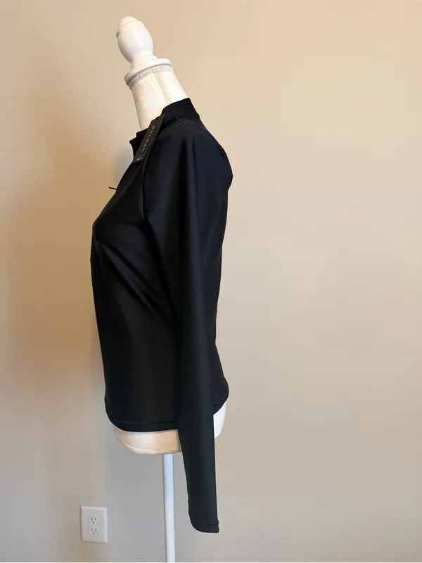 Aritzia Golden GloTone Trailblaze Mockneck long sleeve black size large NWT - Image 8