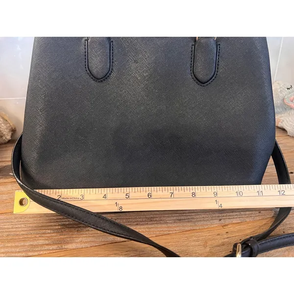 Kate Spade New York Laurel Way Evangelie Black Satchel Crossbody Bag Saffiano‎ - Image 15