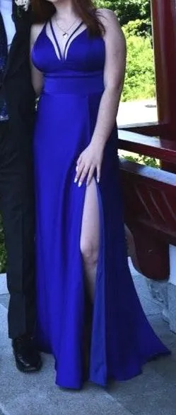 Samila Boutique Prom Dress Bridesmaid Evening Gown Blue Size 4 - Image 7