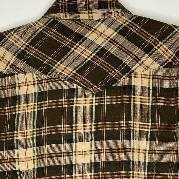 Active Western Cut Flannel Shirt Brown Size XS - Image 6