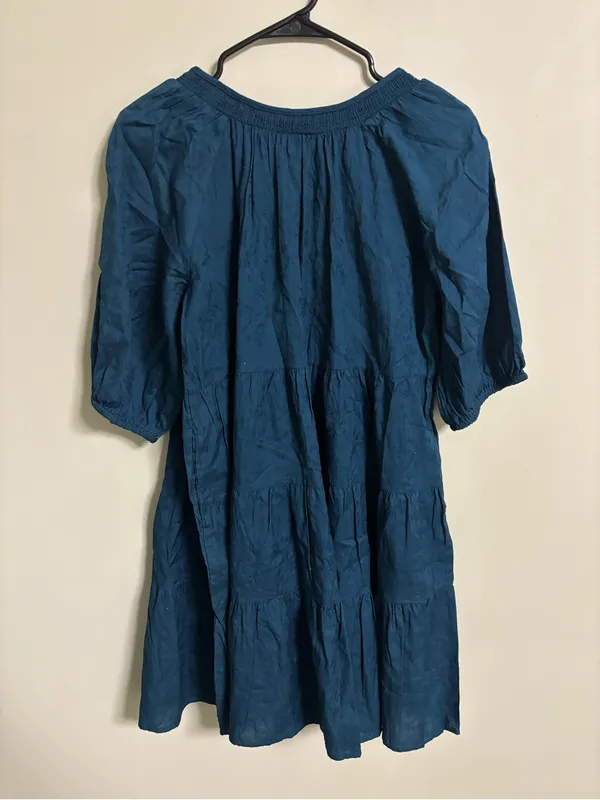 Universal Threads Mini Dress Tiered Puff Sleeve Knee Length Size Small Babydoll - Image 2