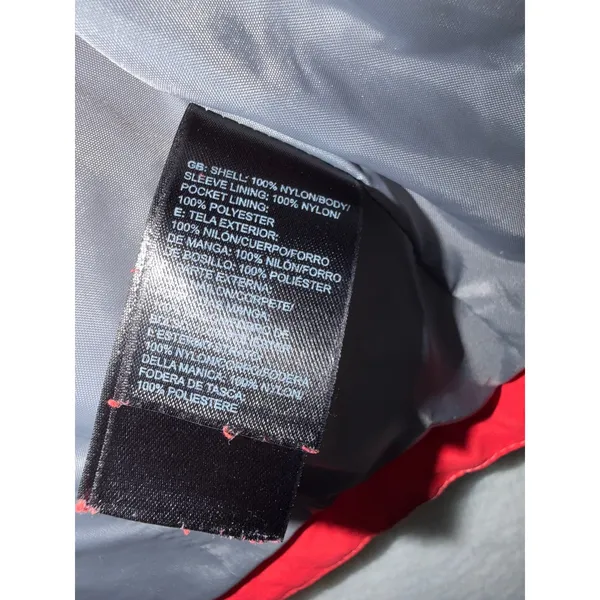 The North Face Womens Rain Jacket Size M Grey Red Colorblock Full Zip Shell A6FB - Image 9