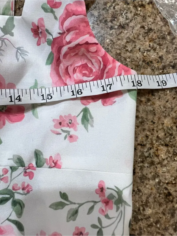 CoMMENSE Square Neck Rose Print Slip Mini Dress Size Large - Image 11
