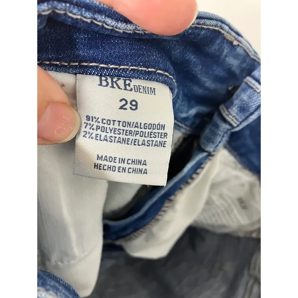 BKE denim Parker jeans high rise ankle skinny distressed destroyed women size 29 - Image 8