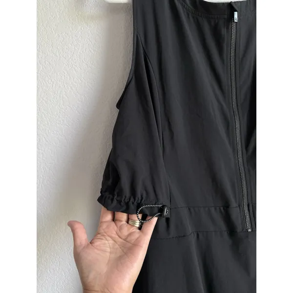 Lou & Grey‎ Wanderweave Active Pocket Dress Women's XL Black Sleeveless Casual - Image 9