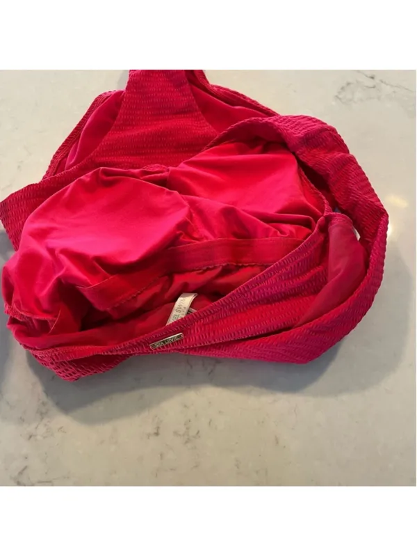 Sea Level Swim Red One-Shoulder Textured Swimsuit Size 4 - Image 5