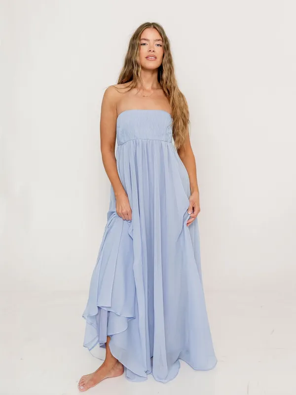 NWT Worth Collective Caia Maxi Dress size Large L Periwinkle Bump Friendly - Image 6