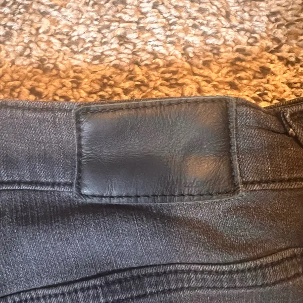 Madewell 9 Inch Mid Rise‎ Skinny Jeans Women's Size 28 Black Frayed Hem - Image 8