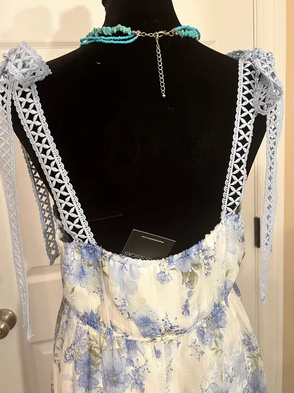 Impressions Blue floral summer maxi sundress - Image 5