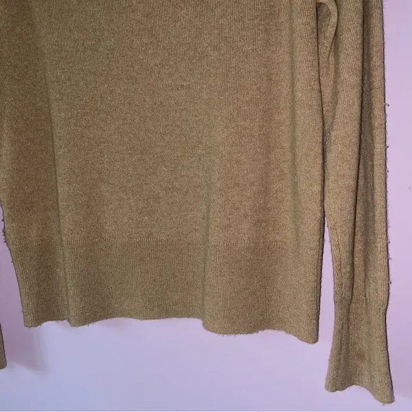 J Crew Size M Tan Cashmere Sweater Crew Minimalist Contemporary Capsule - Image 7