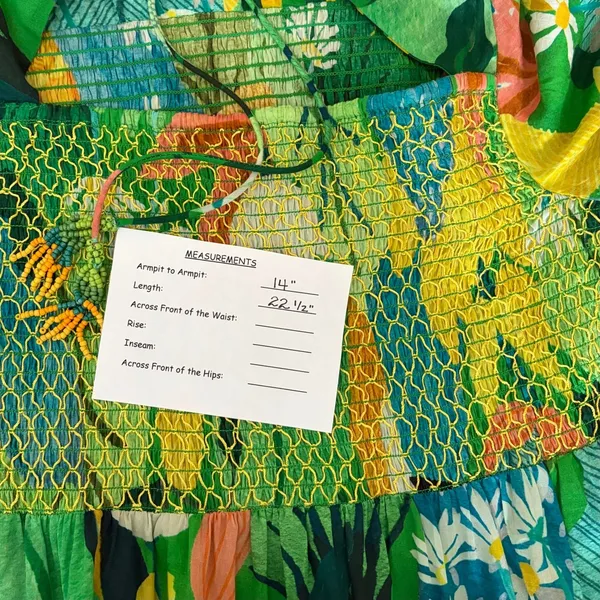NEW!! FARM RIO Vintage Toucans Smocked‎ Peplum Top Blouse Tropical Small - Image 15