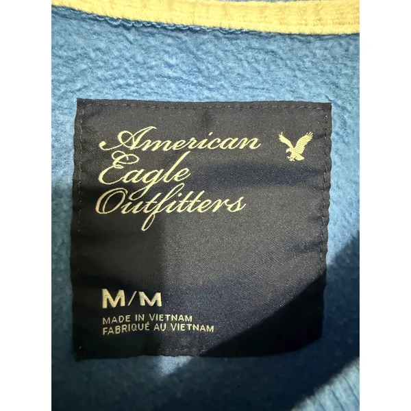 American Eagle San Fran Wanderers Blue‎ Graphic Raglan Sweatshirt Y2K Medium - Image 2