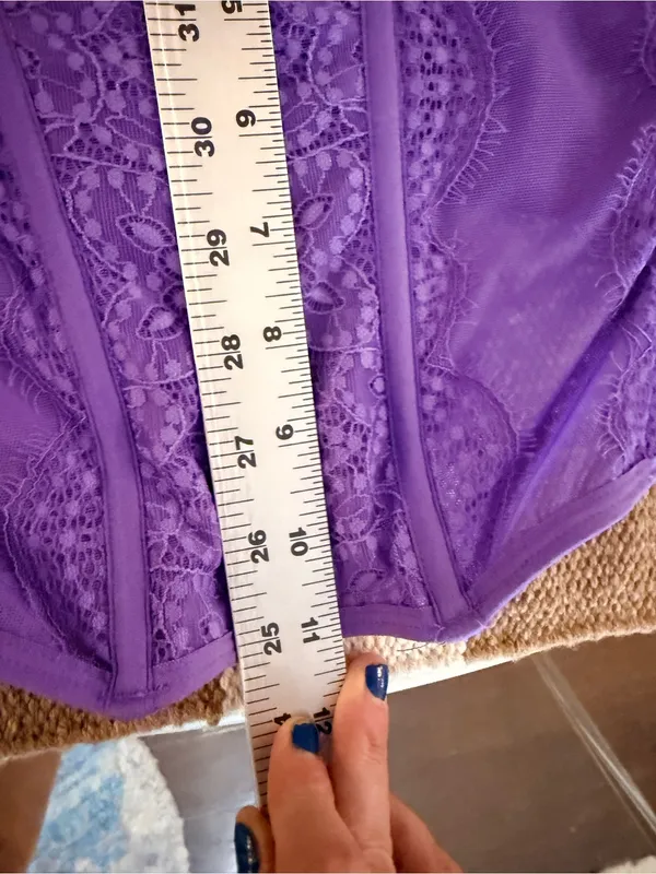 Urban Outfitters Out From Under Lace Purple Underwire Corset Top Bustier Coquett - Image 13