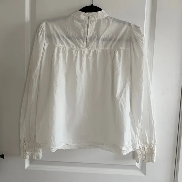 Zara White Textured Blouse‎ - Image 3