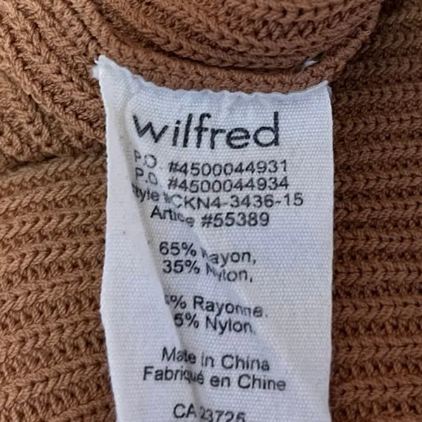 Aritzia Wilfred Brown Tan Sleeveless Knit Scoop Neck Crop Sweater Tank Top Sz S - Image 4